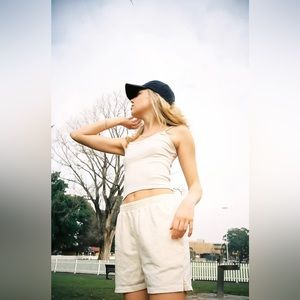 Brandy Melville off white shorts. One size fits all. (Rosa Sweatshorts)